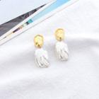 Irregular Faux Pearl Dangle Earring 1 Pair - S925 Silver - One Size