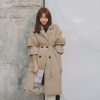 Belt-detail Padded Trench Coat