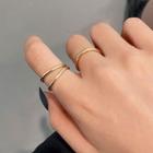Set: Alloy Open Ring Dj201 - Set Of 3 - Gold - One Size