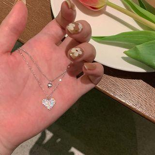 Heart Pendant Necklace / Layered Necklace