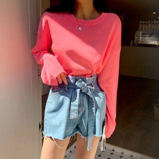 Neon Boxy Light Knit Top