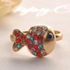 Colorful Diamond Clown Fish Ring One Size