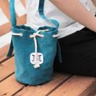 Drawstring Corduroy Cross Bag