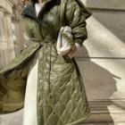 A-line Hooded Quilting Coat