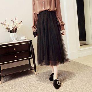Sheer Panel Lace Midi Dress