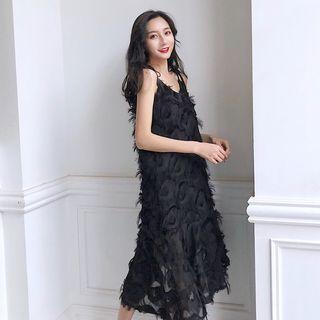 Spaghetti Strap Fringe Dress