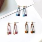 Safety Pin Drop Earring / Clip-on Earring