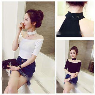 Halter Off-shoulder Top