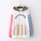 Color Block Hoodie White - One Size