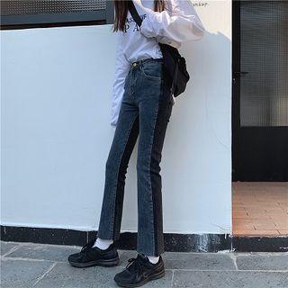 Paneled Boot Cut Jeans