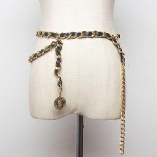 Chain Belt Panel - Gold & Black - One Size