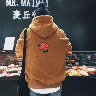 Rose Appliqu  Hoodie