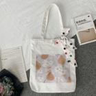 Printed Canvas Tote Bag Printed - Off-white - One Size
