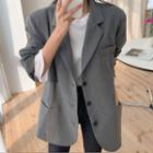 Set: High-neck Anorak Top + Band-waist Shorts
