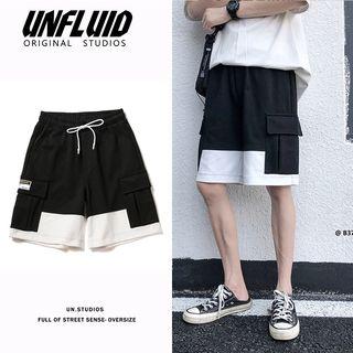 Color Block Sport Cargo Shorts