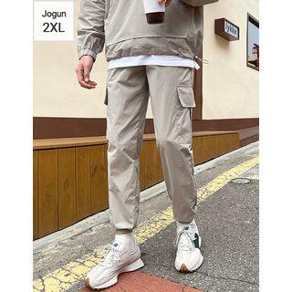 Drawstring Cargo-pocket Jogger Pants
