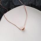 Bean Shaped Necklace Rose Gold - One Size