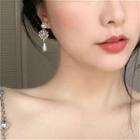 Faux-pearl Heart Earrings As Figure - One Size