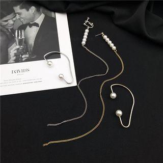 Faux-pearl Earring / Ear Cuff