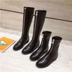 Zip-front Faux-leather Short Boots / Mid-calf Boots / Tall Boots