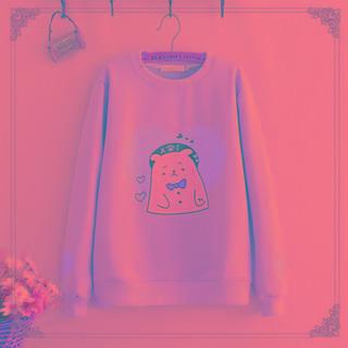Print Round Neck Sweatshirt