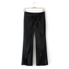 Tie Front Wrapped Wide-leg Pants