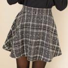 Tweed A-line Mini Flare Skirt