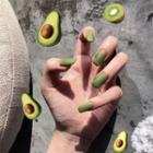 Matte Nail Art False Nail 471 - Avocado - One Size