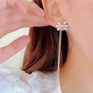 Rhinestone Butterfly Drop Earrings As Shown In Figure - One Size