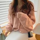 Chunky Knit Jacket Pink - One Size