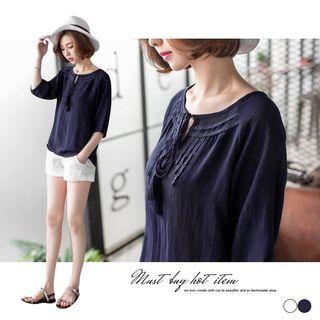 Tassel 3/4 Sleeve Top