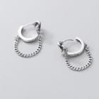 Ss925 Sterling Silver Knot String & Chain Dangle Earring Silver - One Size