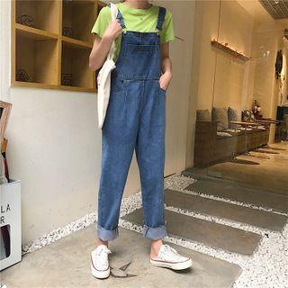 High-waist Denim Jumpsuit