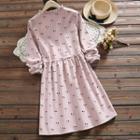 Cherry Long-sleeve A-line Dress