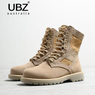Low Heel Lace Up Boots