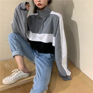 Half-zip Colorblock Loose-fit Pullover