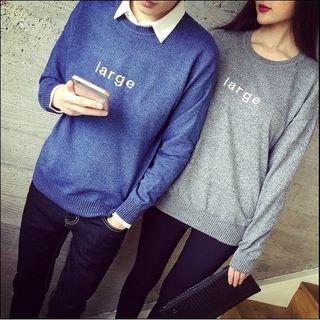 Letter Knit Top