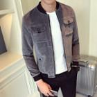 Pocketed Corduroy Zip Jacket