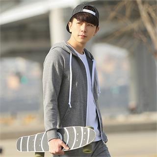 Kangaroo-pocket Colored Hoodie