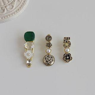 Rose Rhinestone Alloy Hair Clip