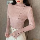 Long-sleeve Semi High-neck Sweater