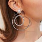 Alloy Hoop Dangle Earring 1 Pair - S925 Sterling Silver Needle - As Shown In Figure - One Size