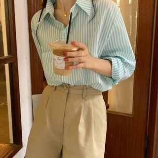 Striped Shirt Stripe - Aqua Green & White - One Size