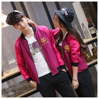 Couple Embroidered Baseball Jacket