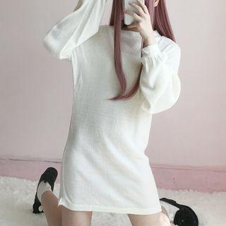 Long-sleeve A-line Mini Dress