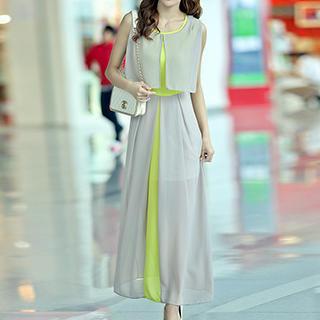 Color-block Maxi Dress