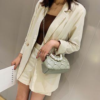 Shell Pearl Rhombic Crossbody Bag