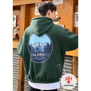 Printed Fleece-lined Oversized Hoodie