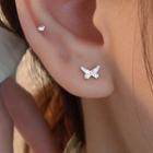 Butterfly Sterling Silver Earring 1 Pair - Butterfly - Silver - One Size