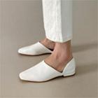 Square-toe Cutout-detail Loafers